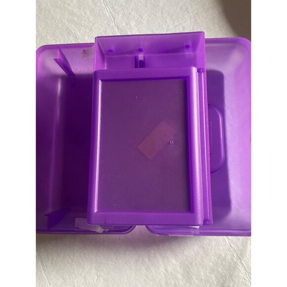Caboodle Purple Transparent Plastic Storage Container With Handle & Secure Latch - Picture 13 of 13